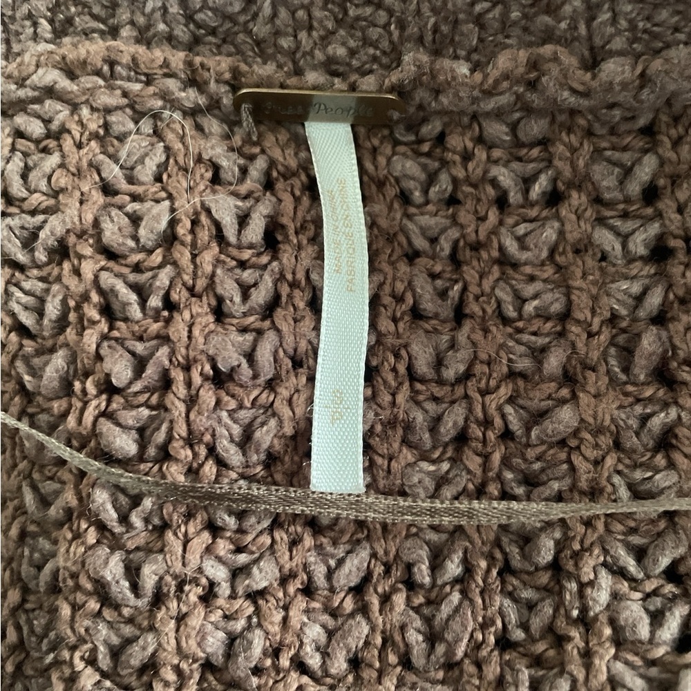Free People Whistle Thermal Henley Cozy Sweater - Chocolate Brown - Picture 4 of 6
